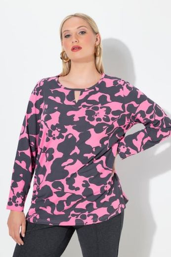 Plus size veliki brojevi Majica dugih rukava s apstraktnim printom za punije
