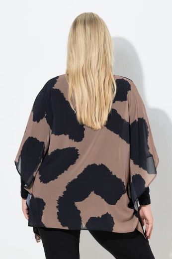 Plus size veliki brojevi Tunika 3/4 rukava šireg kroja za punije