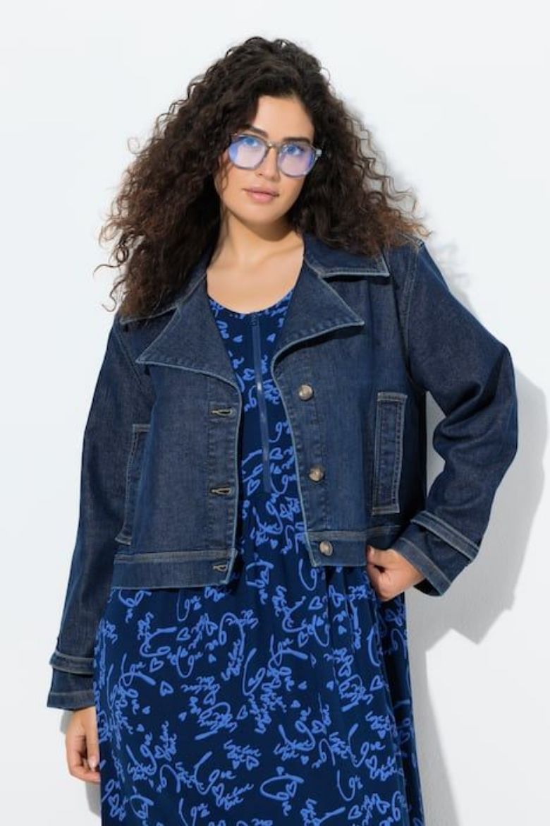 Plus size veliki brojevi Jakna traper za punije