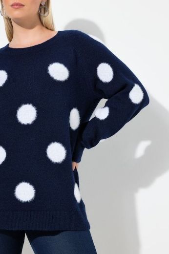 Plus size veliki brojevi Pulover dugih rukava okruglog ovratnika za punije
