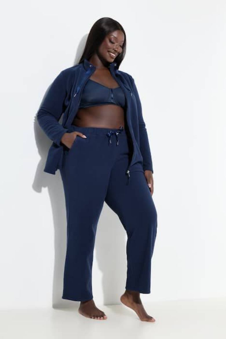 Plus size veliki brojevi Hlače od flisa širokih nogavica za punije