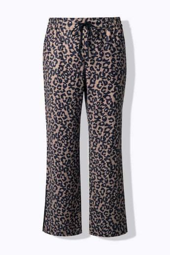 Plus size veliki brojevi Hlače širokih nogavica s leopard uzorkom za punije