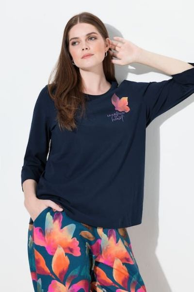 Veliki brojevi Majica 3/4 rukava moda za punije