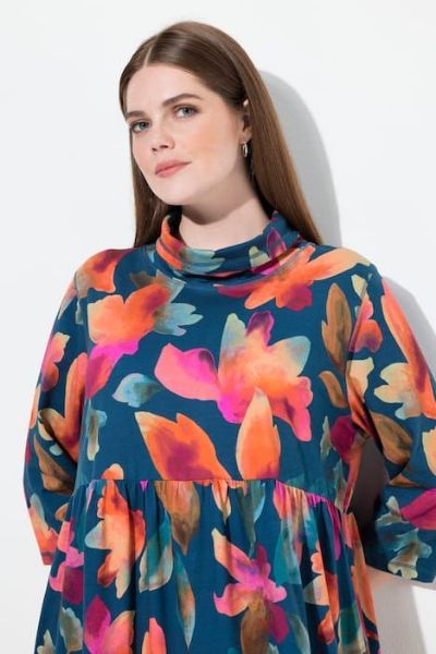 Veliki brojevi Haljina maxi 3/4 rukava moda za punije