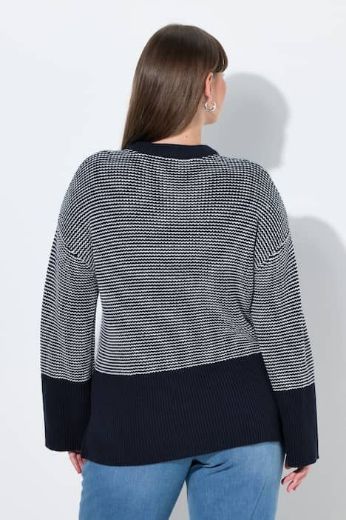 Plus size veliki brojevi Pulover dugih rukava okruglog ovratnika za punije
