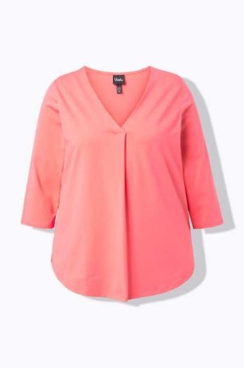 Plus size veliki brojevi Majica 3/4 rukava V ovratnika za punije