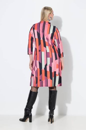 Plus size veliki brojevi Haljina midi 3/4 rukava A kroja za punije