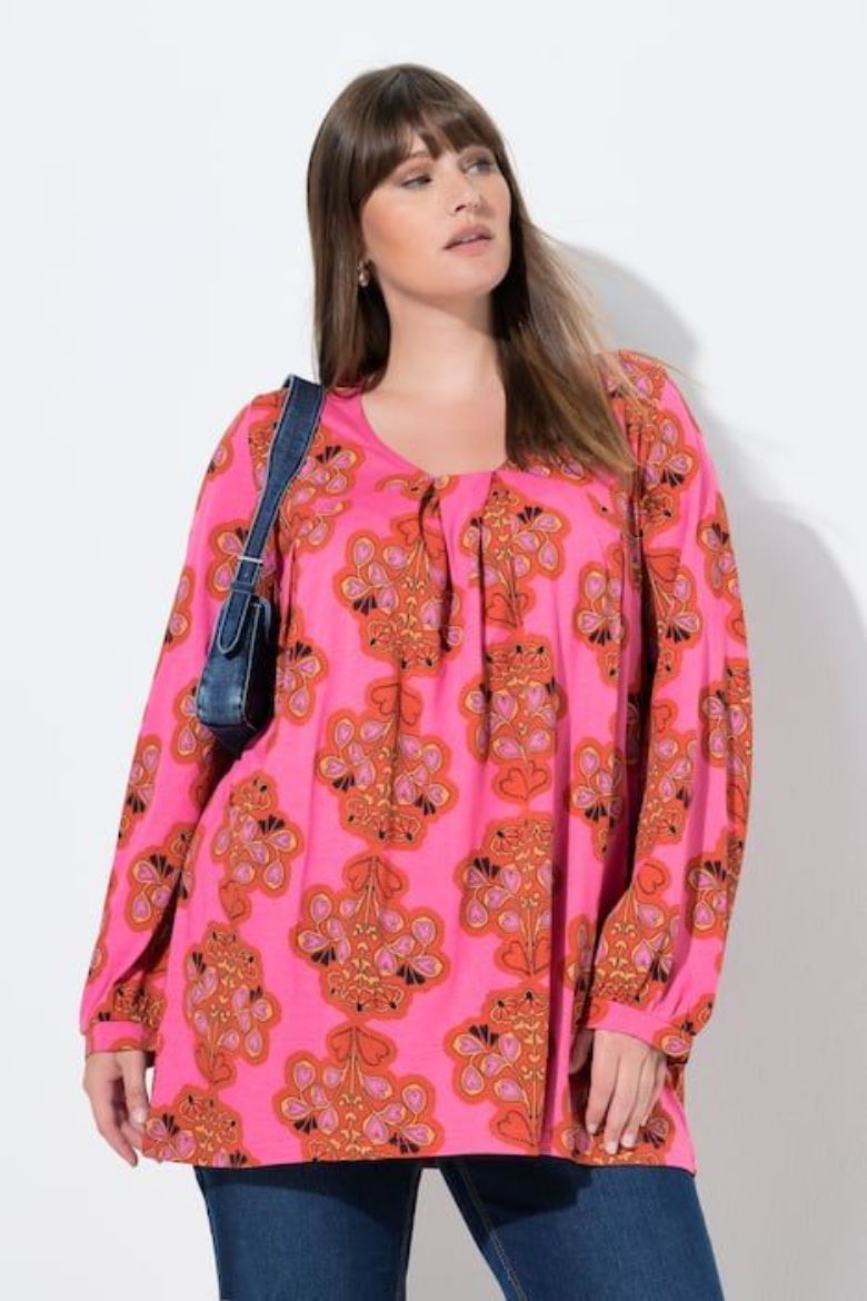 Plus size veliki brojevi Majica dugih rukava A kroja za punije