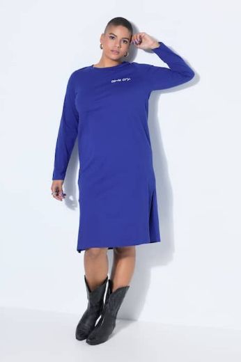 Plus size veliki brojevi Haljina midi dugih rukava za punije