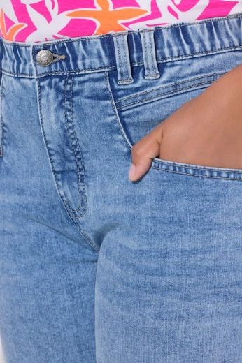 Plus size veliki brojevi Traperice povišenog struka za punije