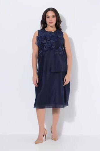 Plus size veliki brojevi Haljina elegantna midi bez rukava za punije