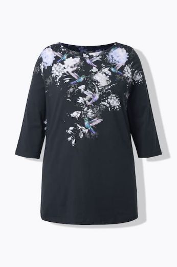 Plus size veliki brojevi Majica 3/4 rukava A kroja za punije