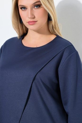 Plus size veliki brojevi Majica 3/4 rukava asimetričnog kroja za punije