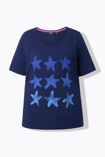 Plus size veliki brojevi Majica kratkih rukava V ovratnika za punije