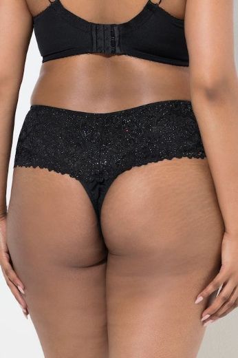 Plus size veliki brojevi Gaćice tange s ukrasnom čipkom za punije