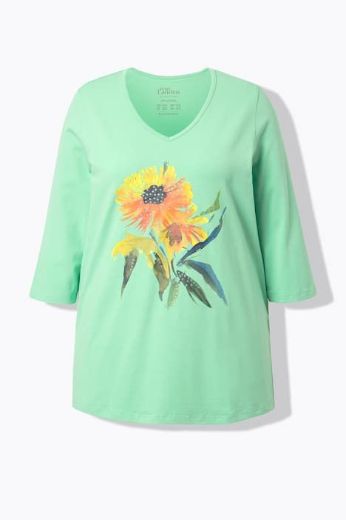 Plus size veliki brojevi Majica 3/4 rukava A kroja za punije