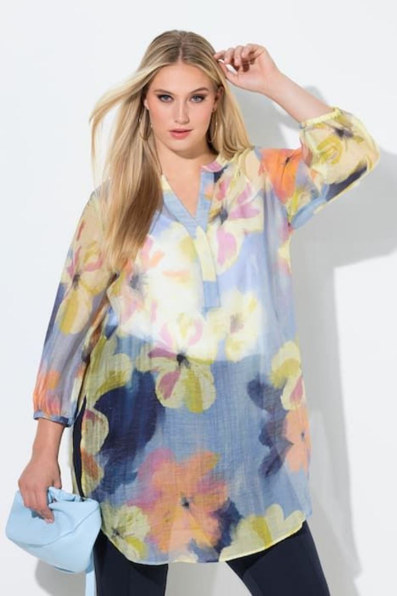 Plus size veliki brojevi Tunika 3/4 rukava za punije