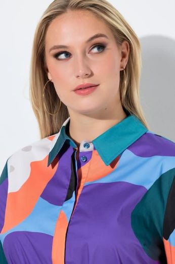Plus size veliki brojevi Haljina midi 3/4 rukava za punije