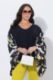 Veliki brojevi Bluza 3/4 rukava V ovratnika moda za punije
