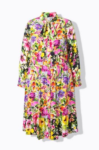 Plus size veliki brojevi Haljina midi dugih rukava za punije