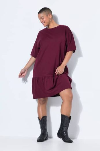 Plus size veliki brojevi Haljina kratkih rukava A kroja za punije