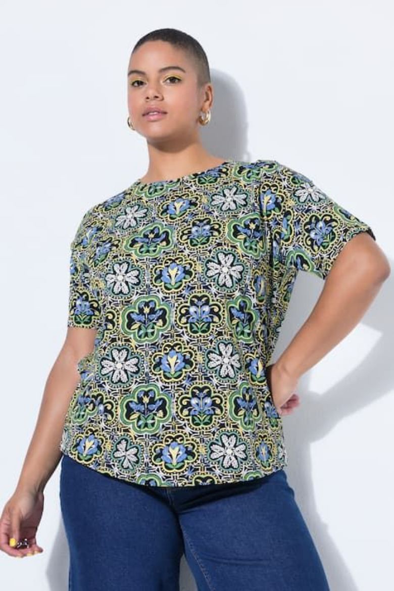 Plus size veliki brojevi Majica kratkih rukava šireg kroja za punije