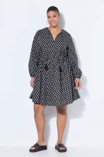 Plus size veliki brojevi Haljina dugih rukava za punije
