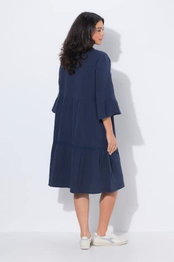 Plus size veliki brojevi Haljina 3/4 rukava A kroja za punije