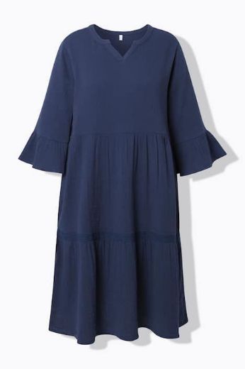 Plus size veliki brojevi Haljina 3/4 rukava A kroja za punije