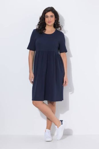Plus size veliki brojevi Haljina kratkih rukava okruglog izreza za punije