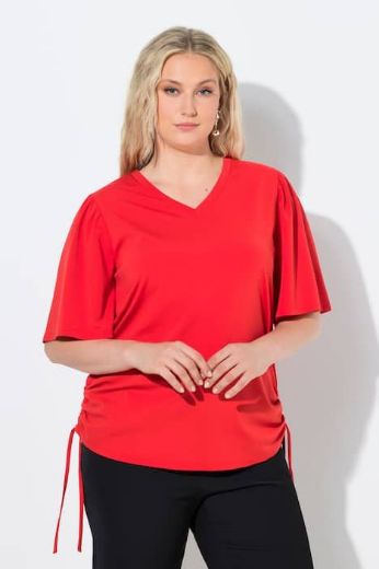 Plus size veliki brojevi Majica kratkih rukava V izreza za punije