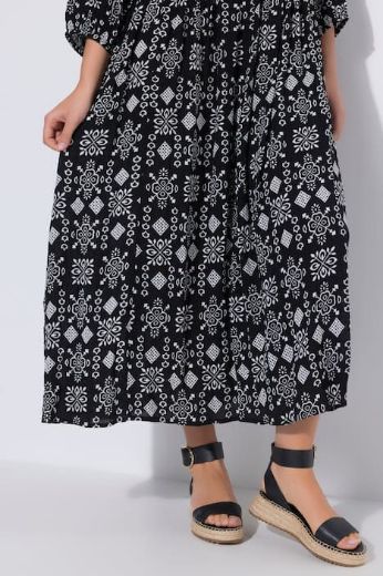 Plus size veliki brojevi Haljina midi 3/4 rukavi za punije