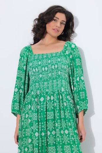 Plus size veliki brojevi Haljina midi 3/4 rukavi za punije
