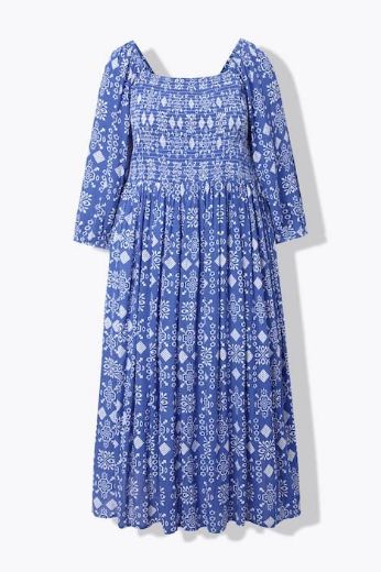 Plus size veliki brojevi Haljina midi 3/4 rukavi za punije