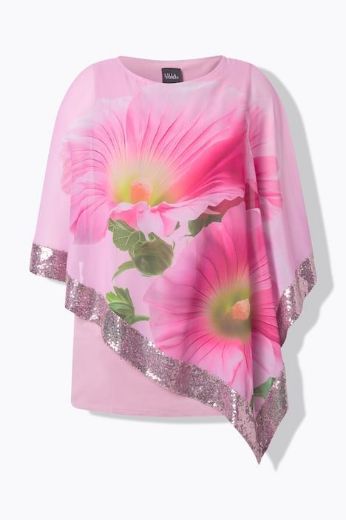 Plus size veliki brojevi Bluza elegantna od šifona 3/4 rukava za punije