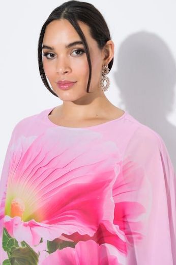Plus size veliki brojevi Bluza elegantna od šifona 3/4 rukava za punije