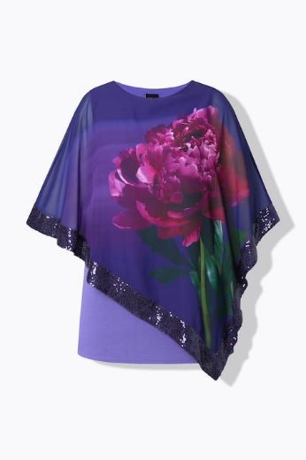 Plus size veliki brojevi Bluza elegantna od šifona 3/4 rukava za punije