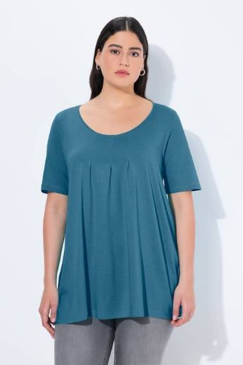 Plus size veliki brojevi Majica s naborima duži model za punije