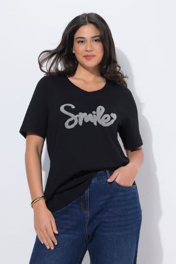 Plus size veliki brojevi Majica kratkih rukava V ovratnika za punije