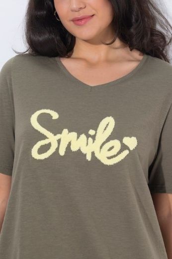 Plus size veliki brojevi Majica kratkih rukava V ovratnika za punije