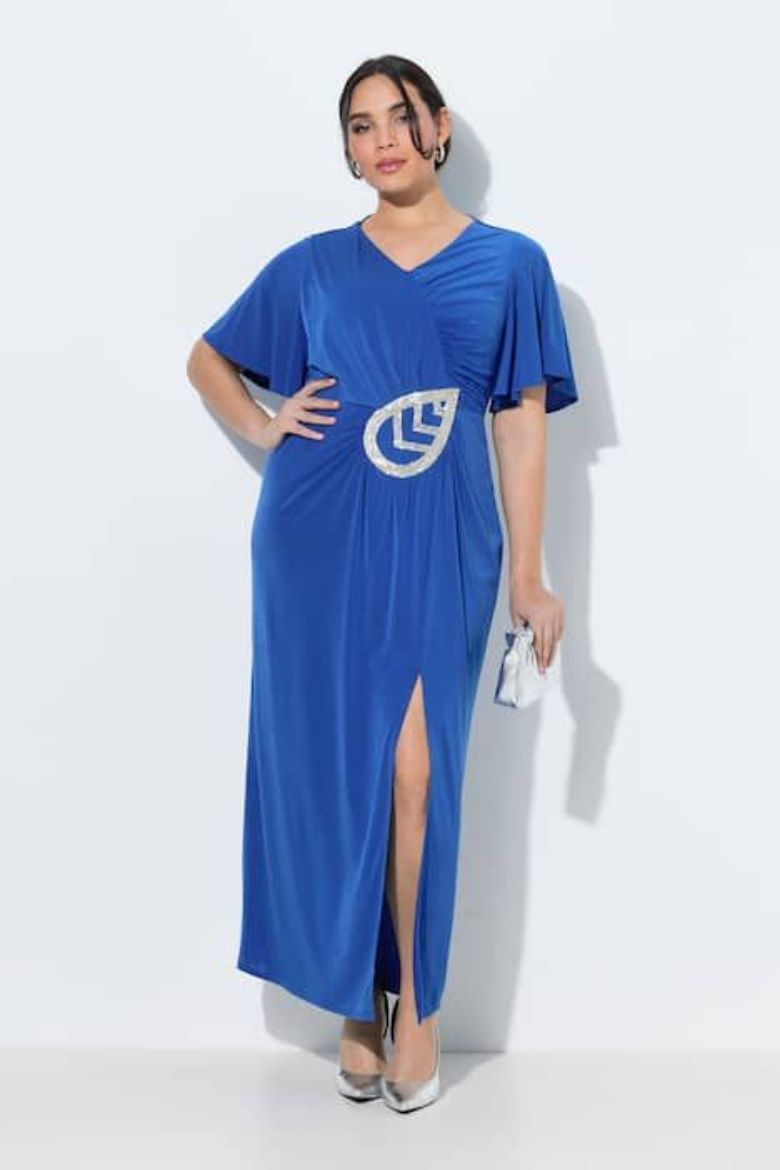 Plus size veliki brojevi Haljina svečana kratkih rukava za punije