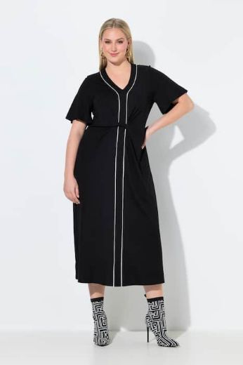 Plus size veliki brojevi Haljina elegantna maxi kratkih rukava A kroja za punije