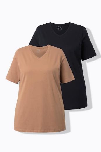 Plus size veliki brojevi Majica 2 komada kratkih rukava za punije