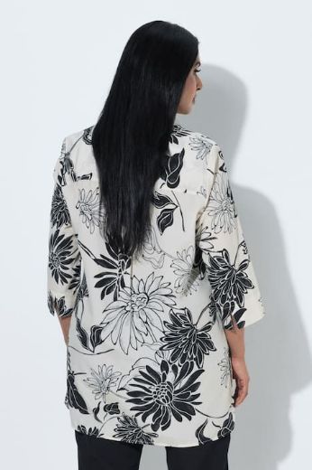 Plus size veliki brojevi Bluza elegantna 3/4 rukava dužeg A kroja za punije