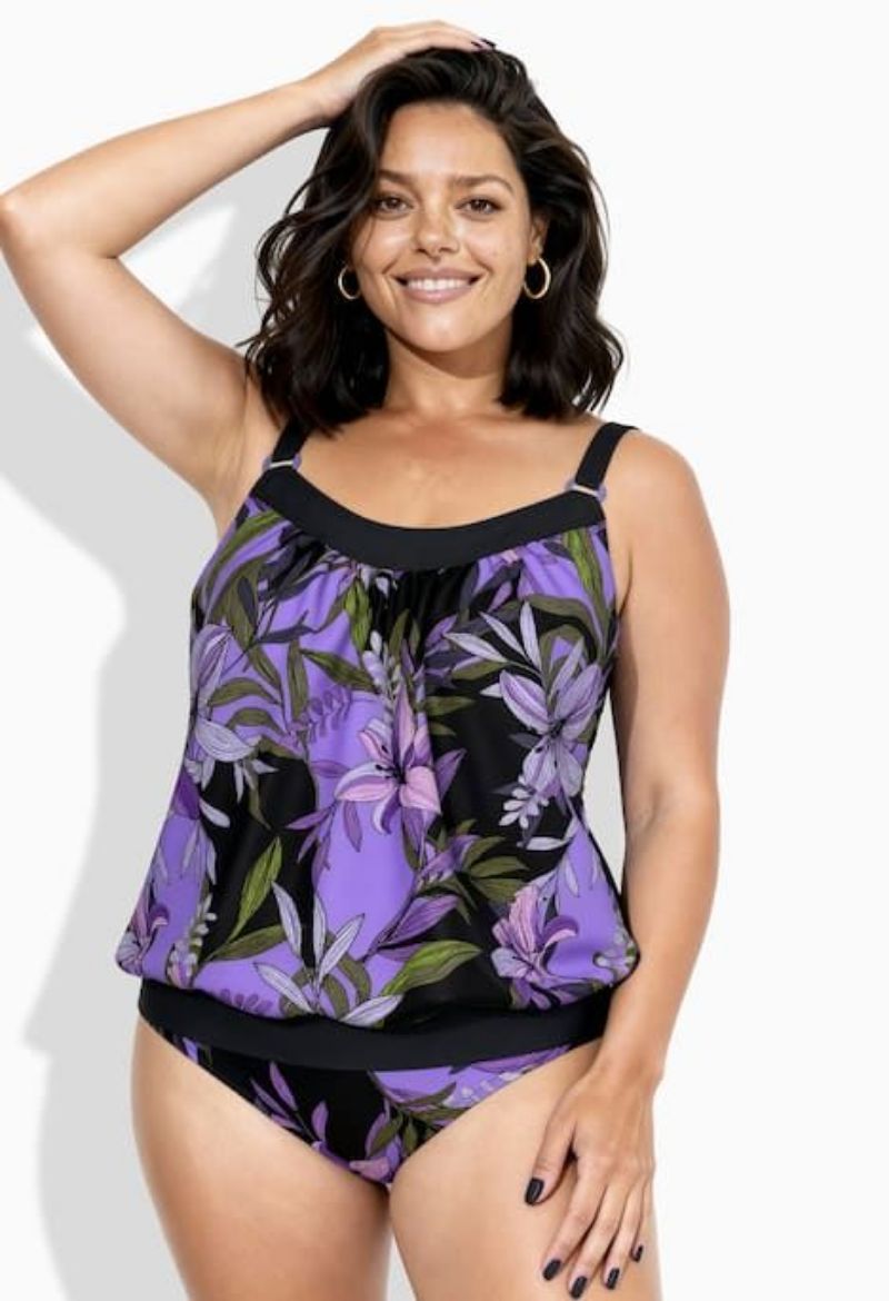 Plus size veliki brojevi Kupaći kostim Tankini mekanih košarica za punije