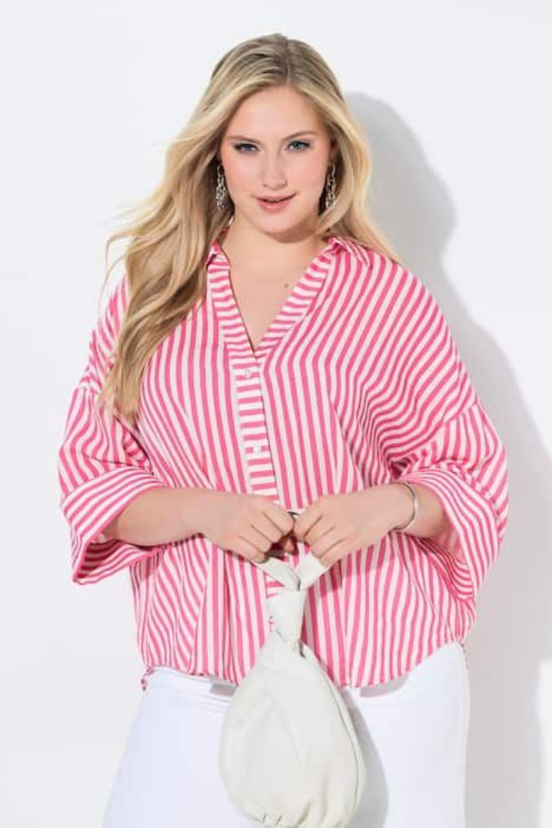 Plus size veliki brojevi Bluza 3/4 rukava šireg kroja za punije