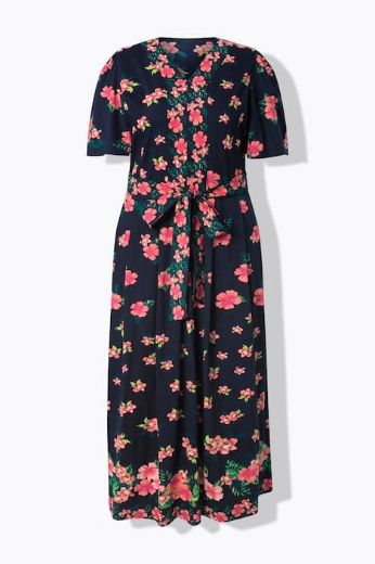 Plus size veliki brojevi Haljina maxi kratkih rukava za punije