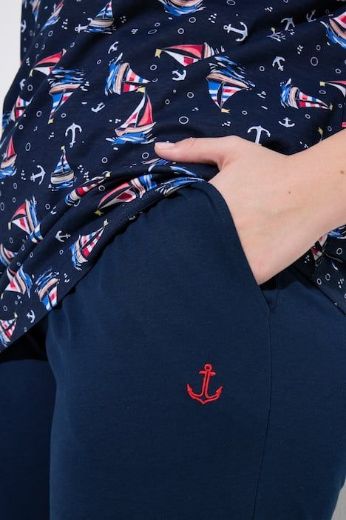 Plus size veliki brojevi Pidžama kratkih rukava i dugih nogavica za punije