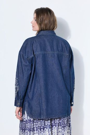 Plus size veliki brojevi Košulja dugih rukava traper šireg kroja za punije