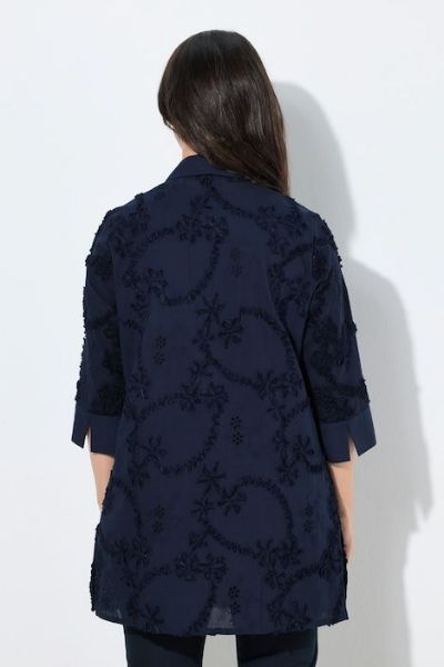 Veliki brojevi Bluza 3/4 rukava dužeg kroja moda za punije
